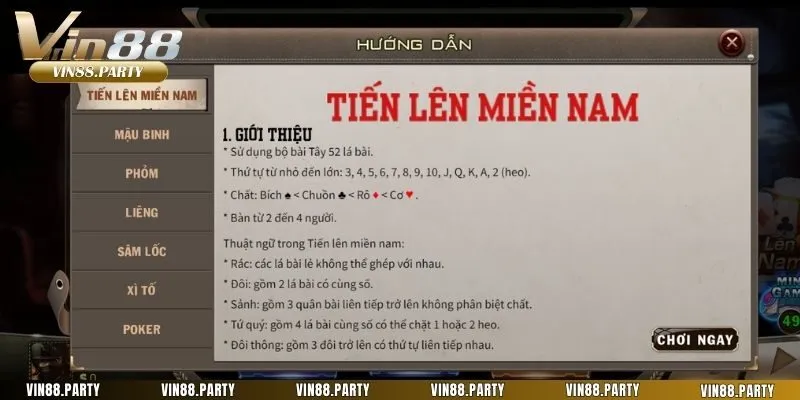 Chia sẻ luật chơi Tiến Lên online chi tiết nhất 2025 cho tân binh