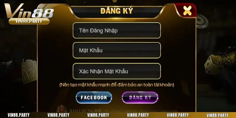 Hướng dẫn đăng ký Vin88 tường tận giúp khách hàng thao tác nhanh chóng