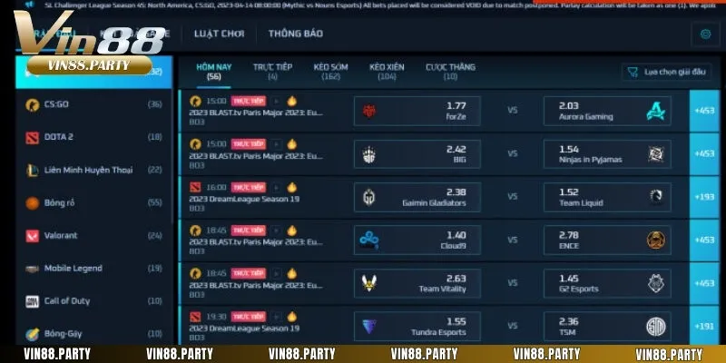 Trải nghiệm các ván cược esport hấp dẫn tại các nhà cái uy tín